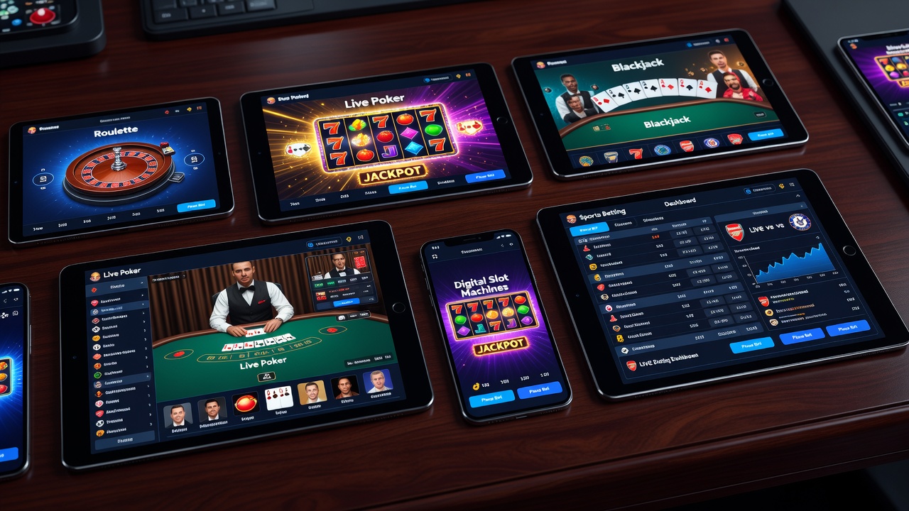 Popular Categories of Casino App Templates - casino mobile app template